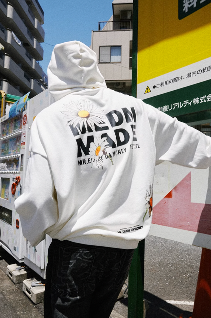 MEDM Daisy Logo Print Hoodie