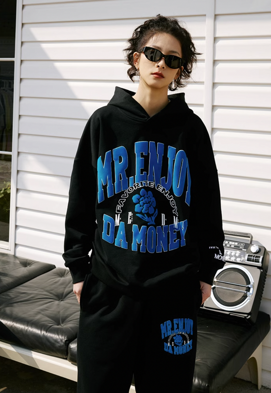 MEDM Foam Flocked Print Hoodie