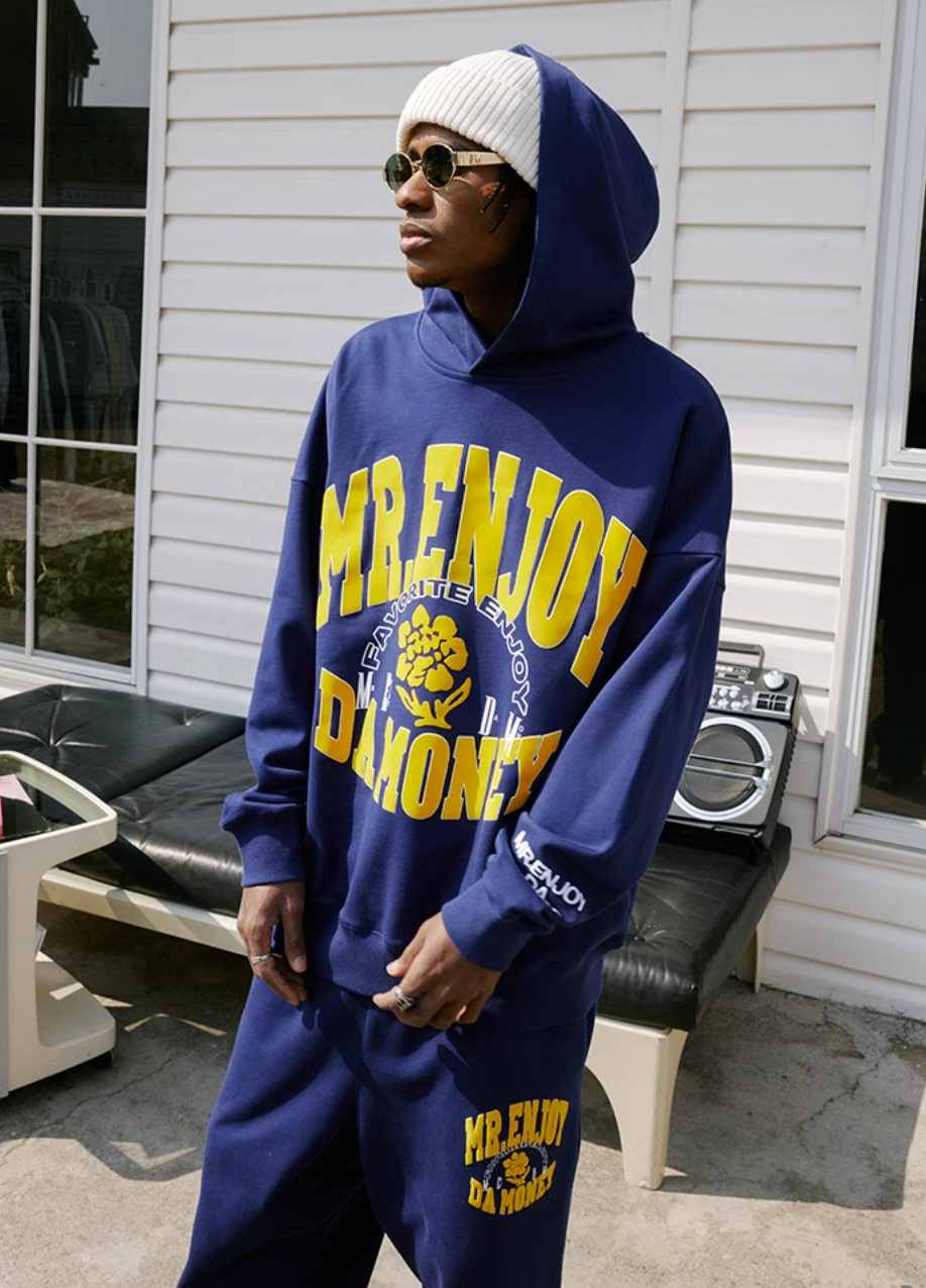 MEDM Foam Flocked Print Hoodie