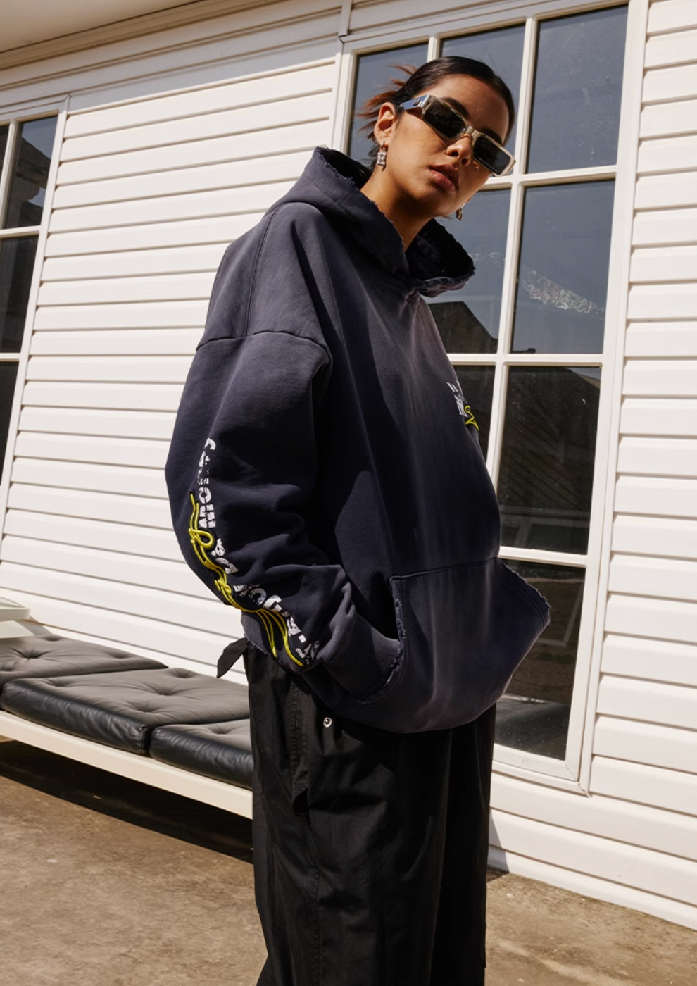 MEDM Washed Color Logo Hoodie