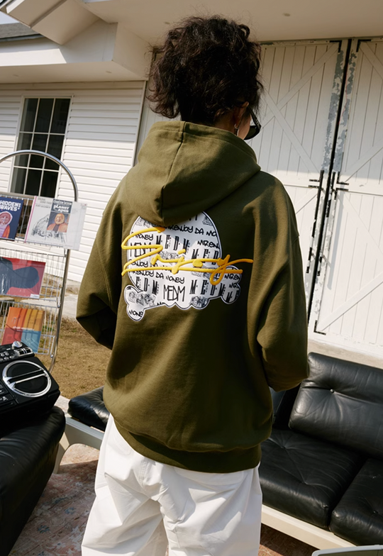 MEDM Skull Label Zipper Hoodie