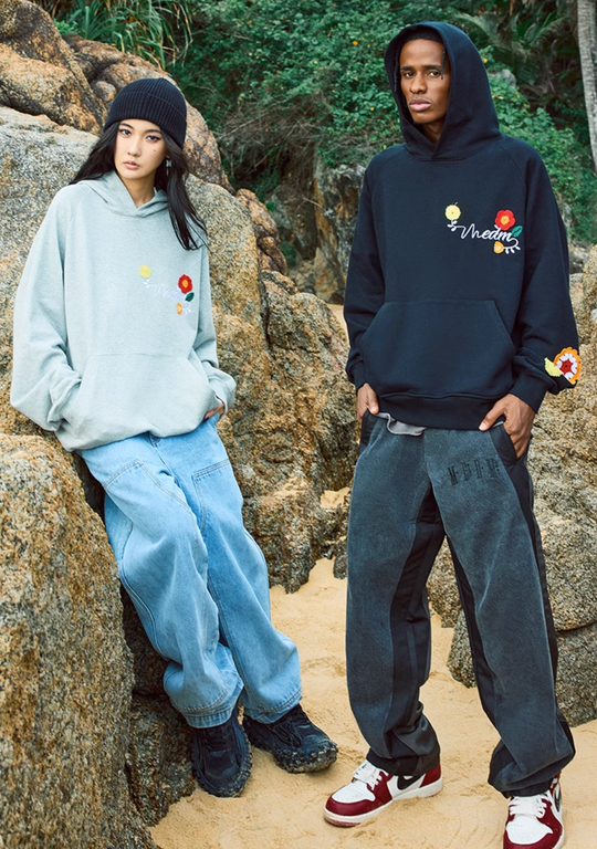 MEDM Flowers Embroidery Hoodie