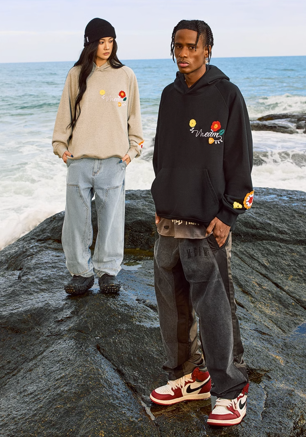 MEDM Flowers Embroidery Hoodie