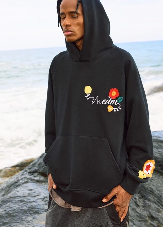 MEDM Flowers Embroidery Hoodie