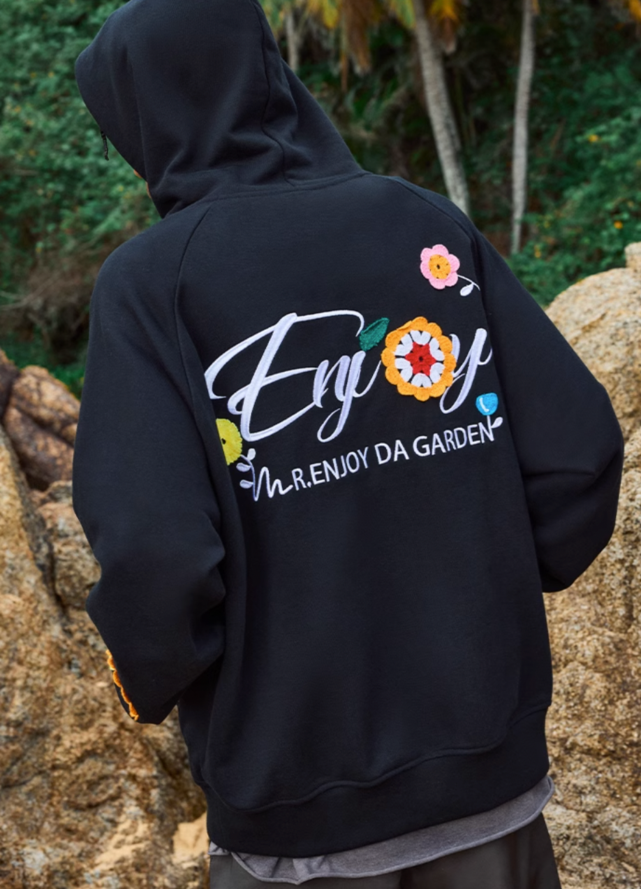 MEDM Flowers Embroidery Hoodie