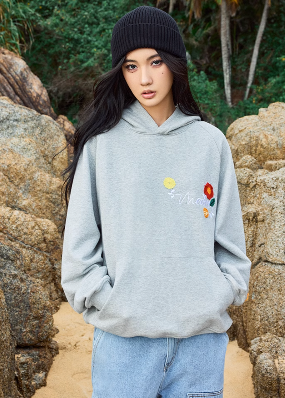 MEDM Flowers Embroidery Hoodie