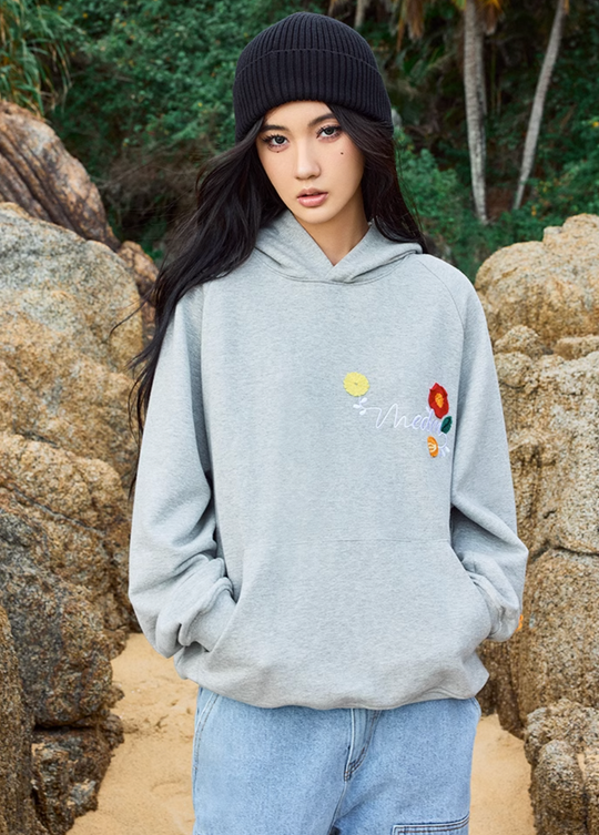 MEDM Flowers Embroidery Hoodie