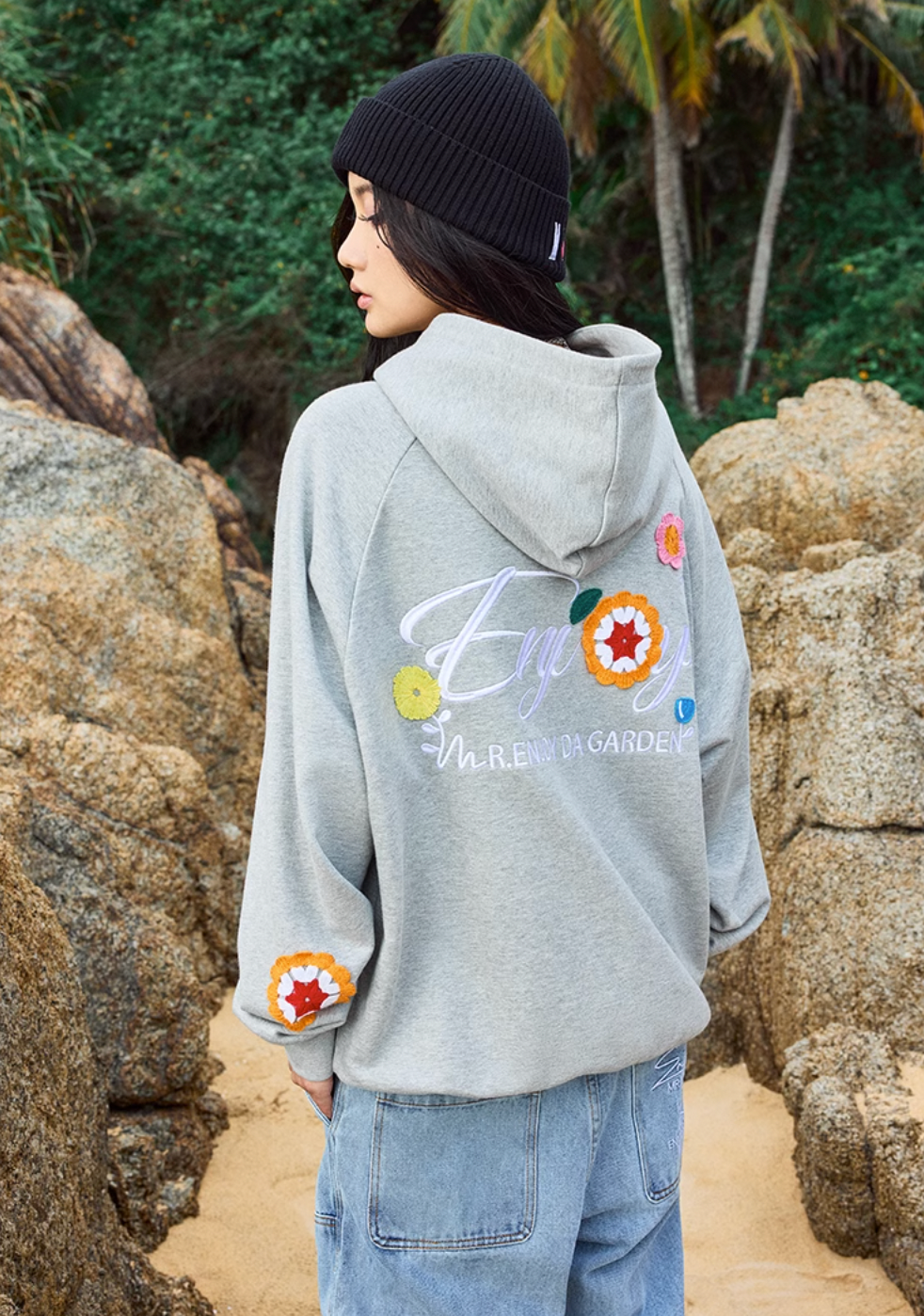 MEDM Flowers Embroidery Hoodie