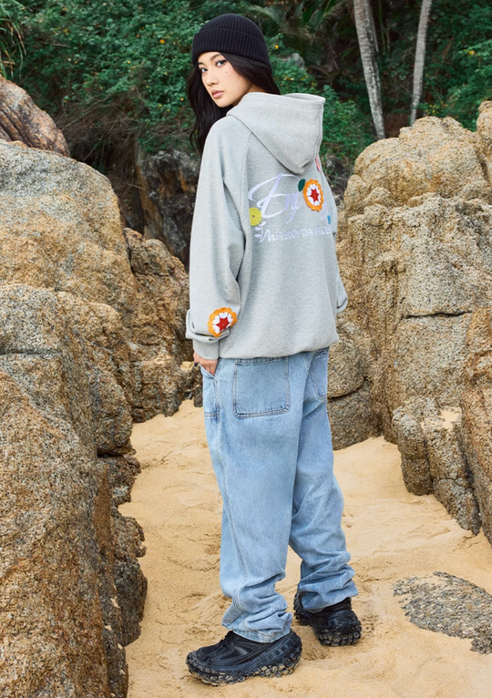 MEDM Flowers Embroidery Hoodie