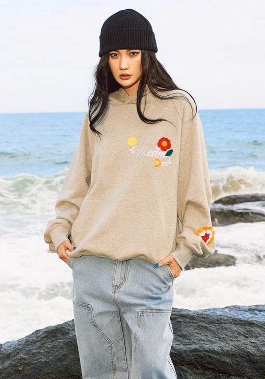 MEDM Flowers Embroidery Hoodie