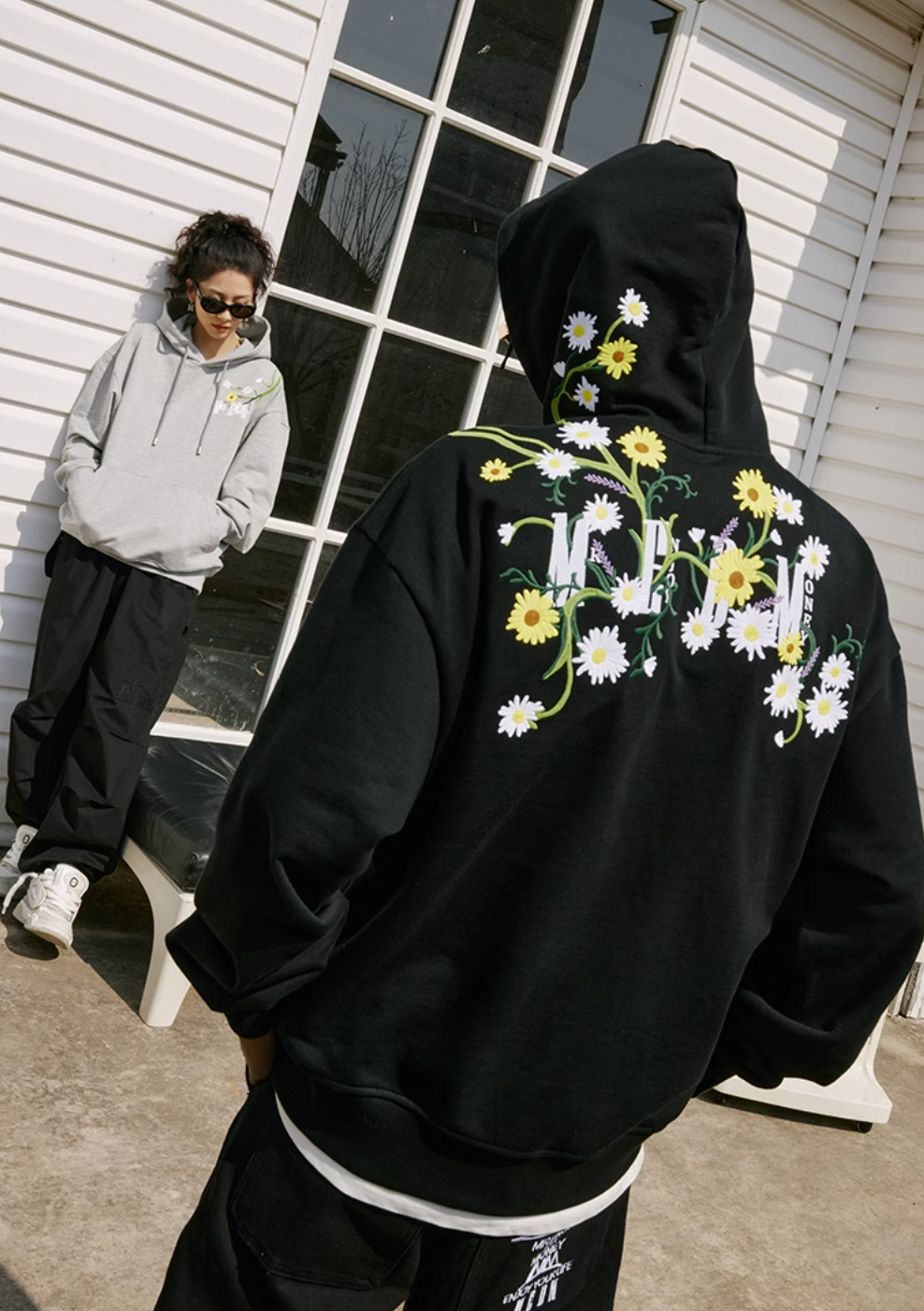 MEDM Daisy Embroidery Hoodie