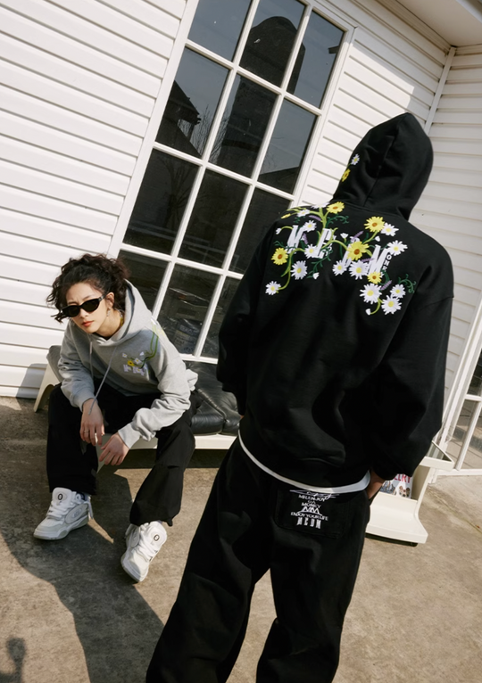 MEDM Daisy Embroidery Hoodie