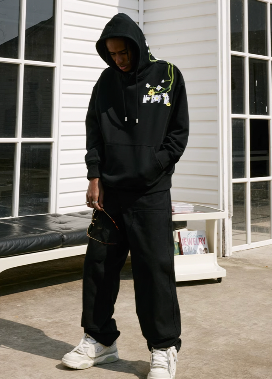 MEDM Daisy Embroidery Hoodie