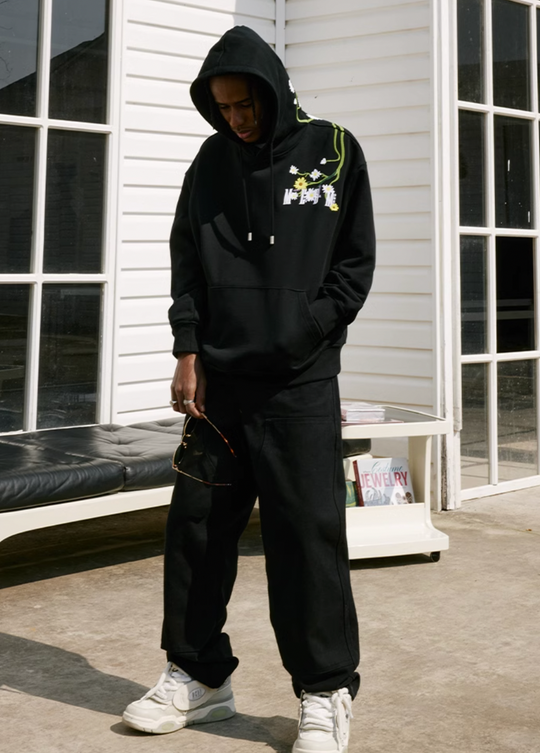MEDM Daisy Embroidery Hoodie