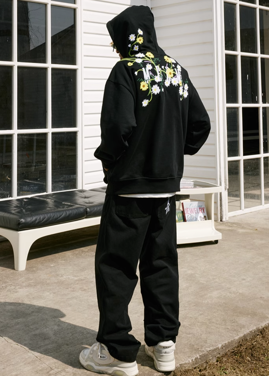 MEDM Daisy Embroidery Hoodie