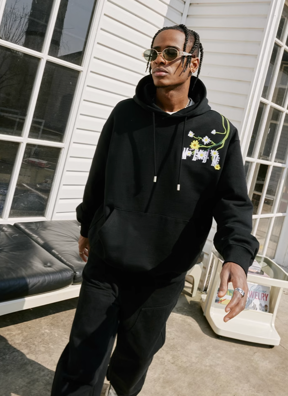 MEDM Daisy Embroidery Hoodie
