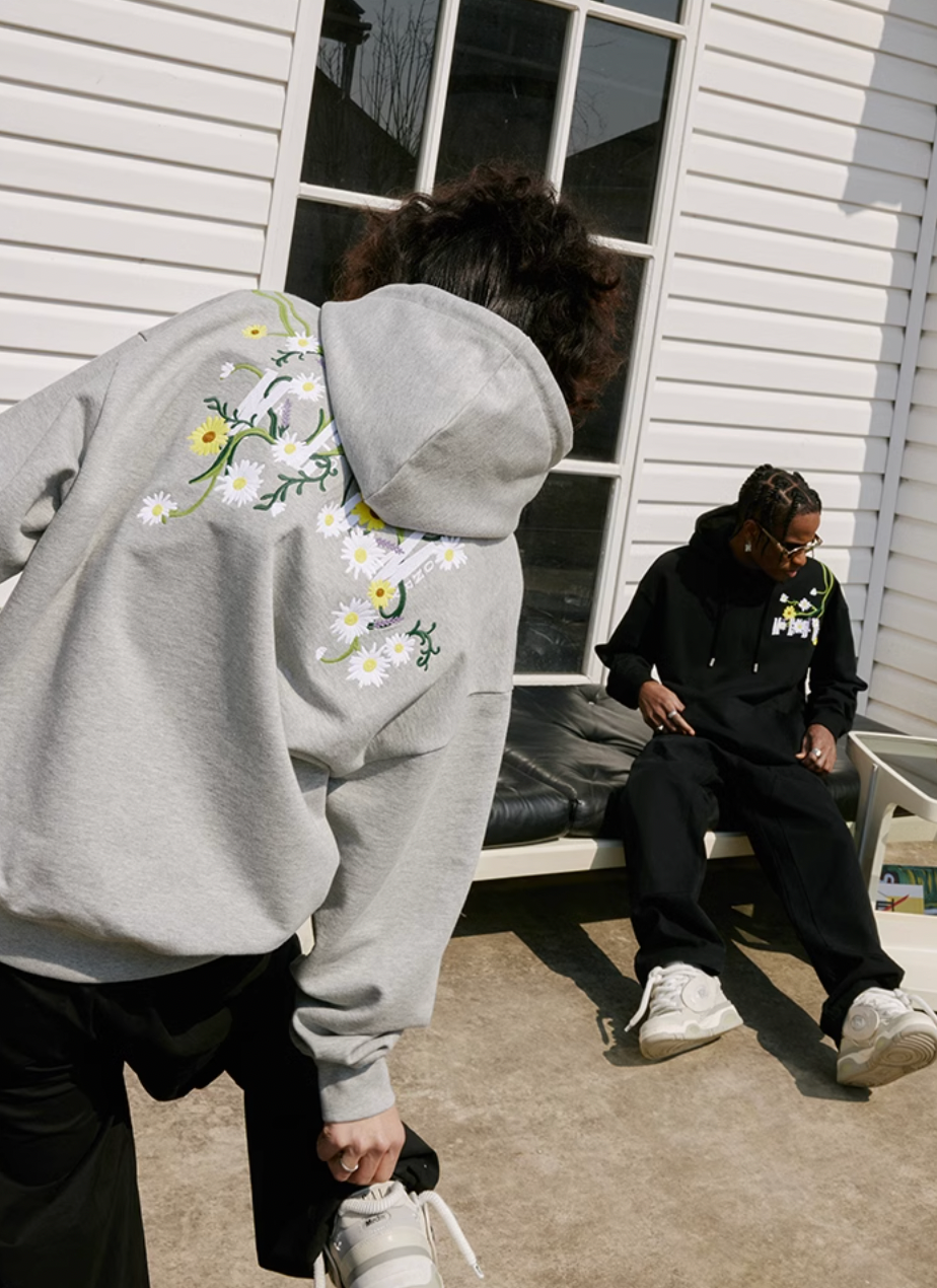 MEDM Daisy Embroidery Hoodie
