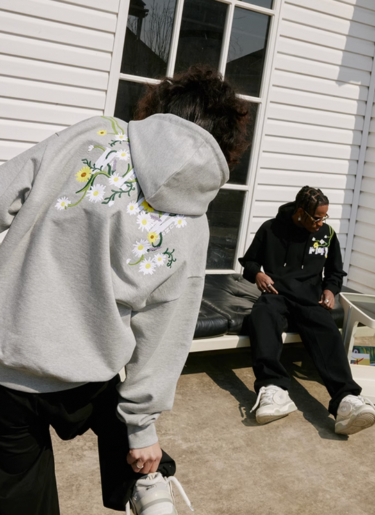 MEDM Daisy Embroidery Hoodie