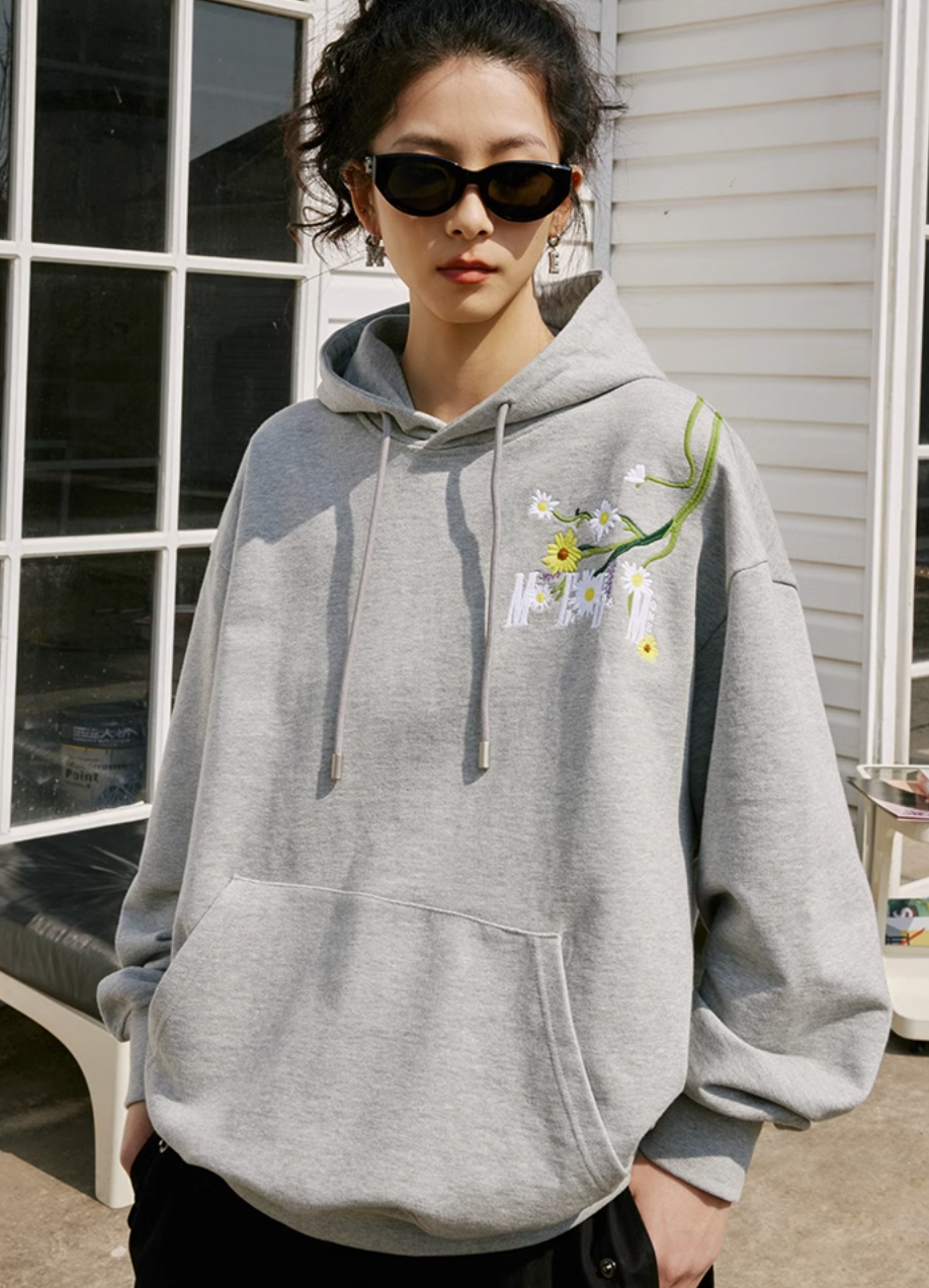 MEDM Daisy Embroidery Hoodie