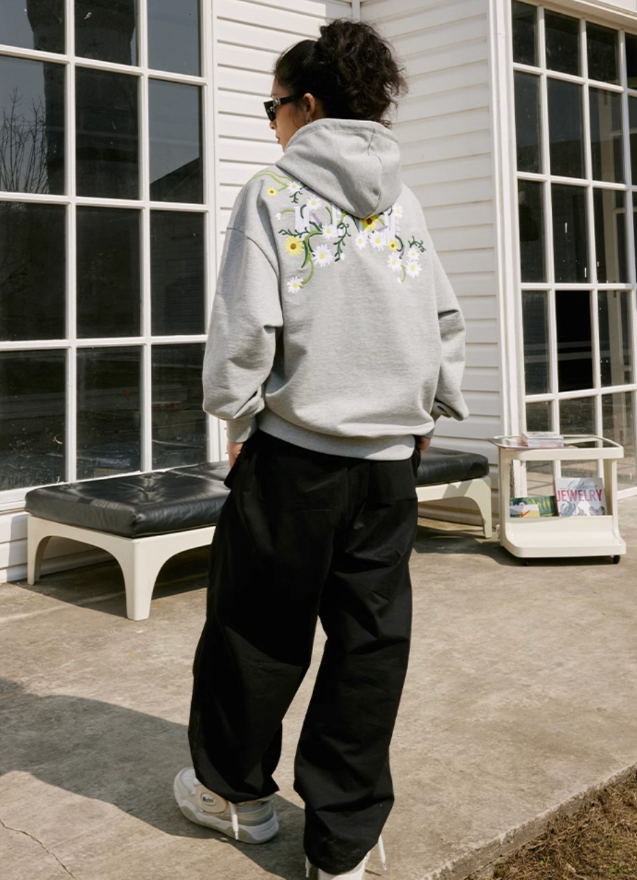 MEDM Daisy Embroidery Hoodie
