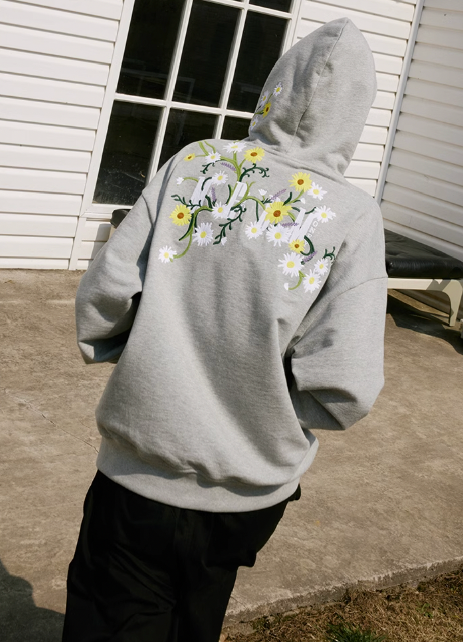 MEDM Daisy Embroidery Hoodie