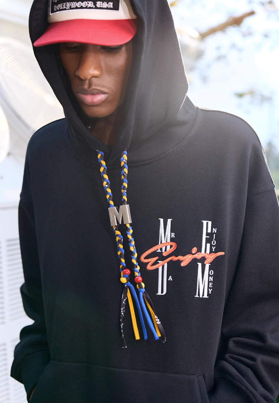 MEDM Cashew Flower Drawstring Hoodie