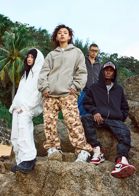 MEDM Bump Print Zipper Hoodie