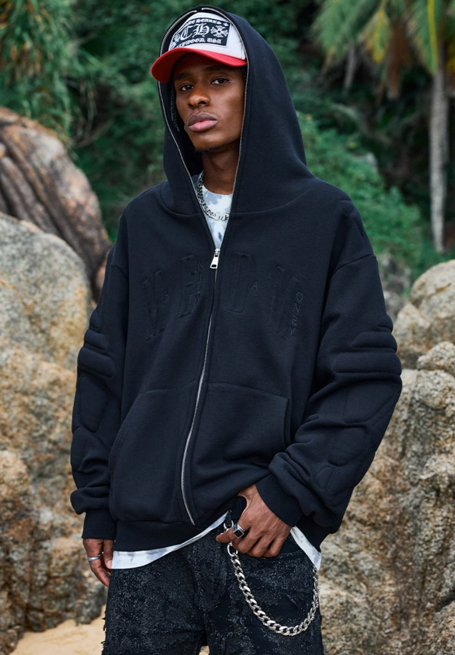 MEDM Bump Print Zipper Hoodie