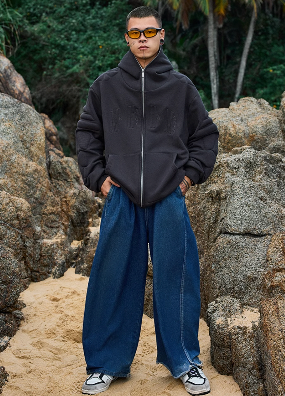 MEDM Bump Print Zipper Hoodie