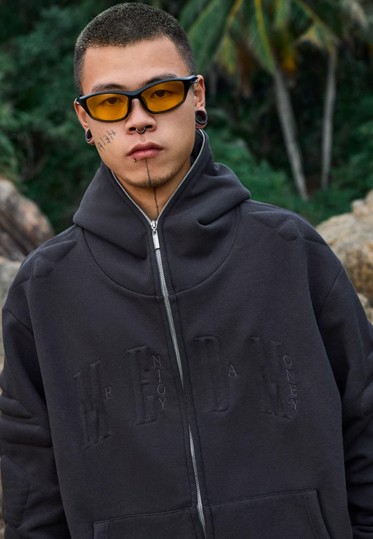 MEDM Bump Print Zipper Hoodie