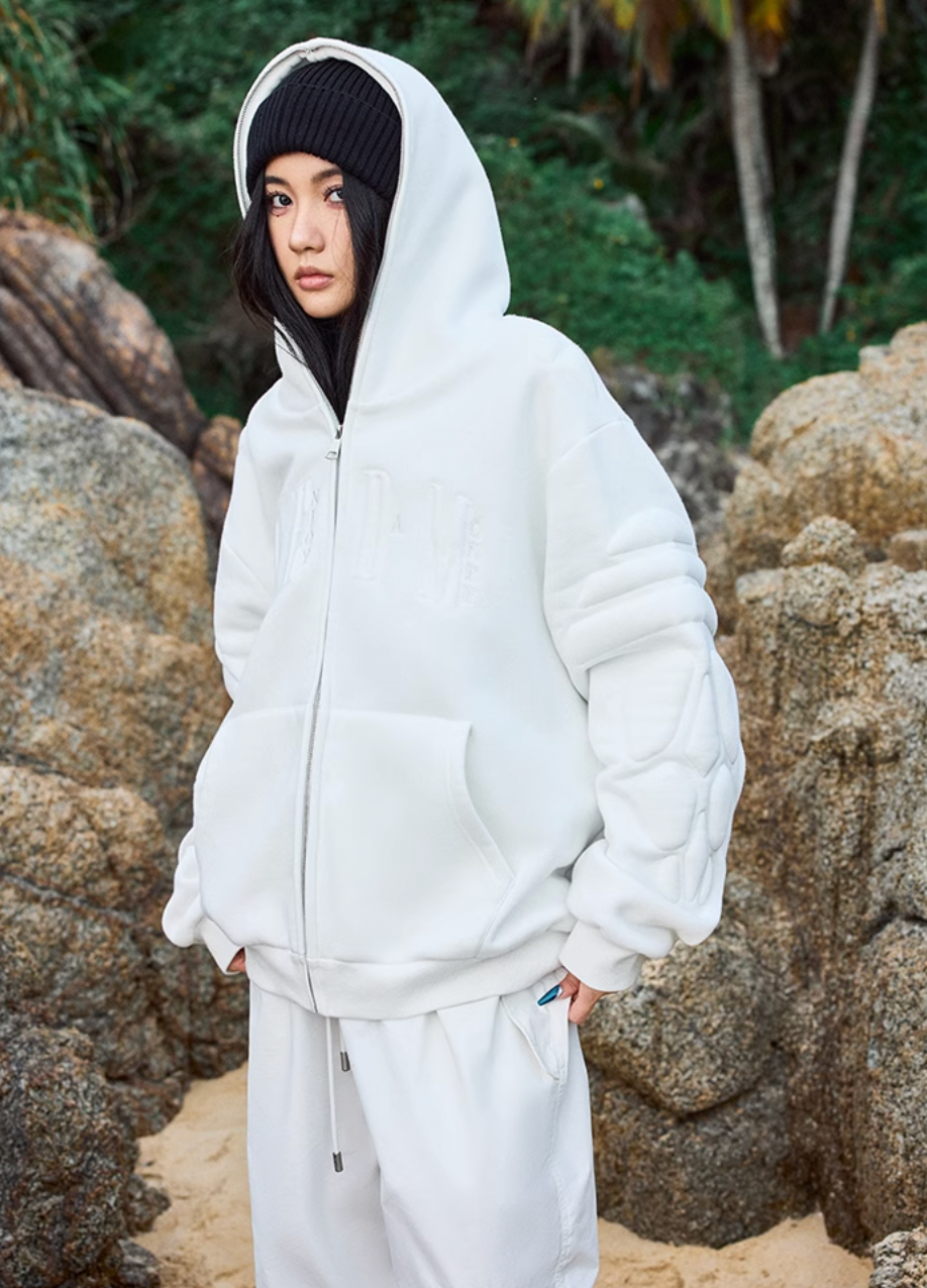 MEDM Bump Print Zipper Hoodie