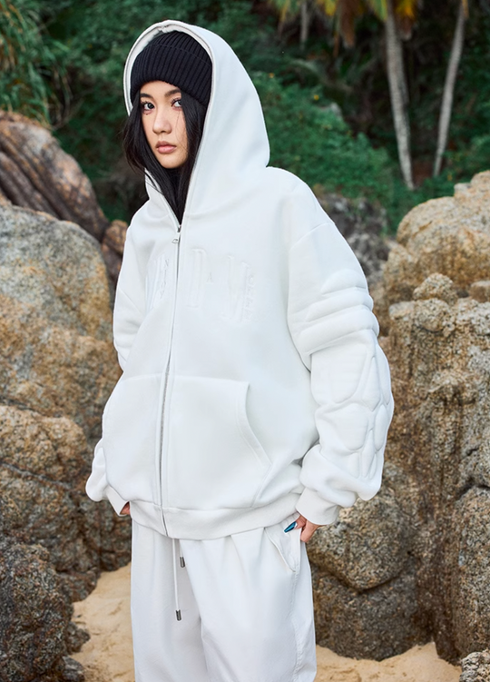 MEDM Bump Print Zipper Hoodie