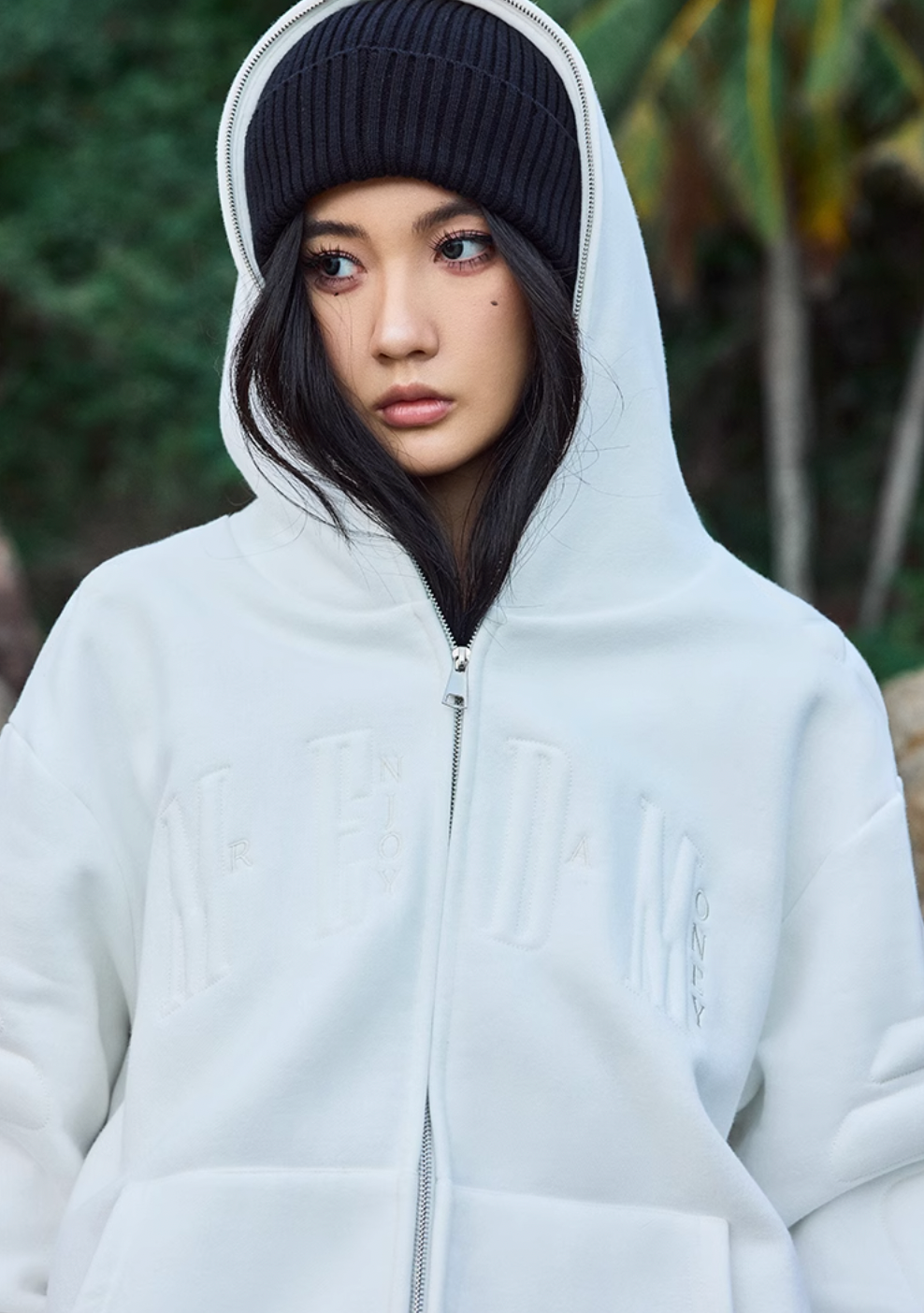 MEDM Bump Print Zipper Hoodie