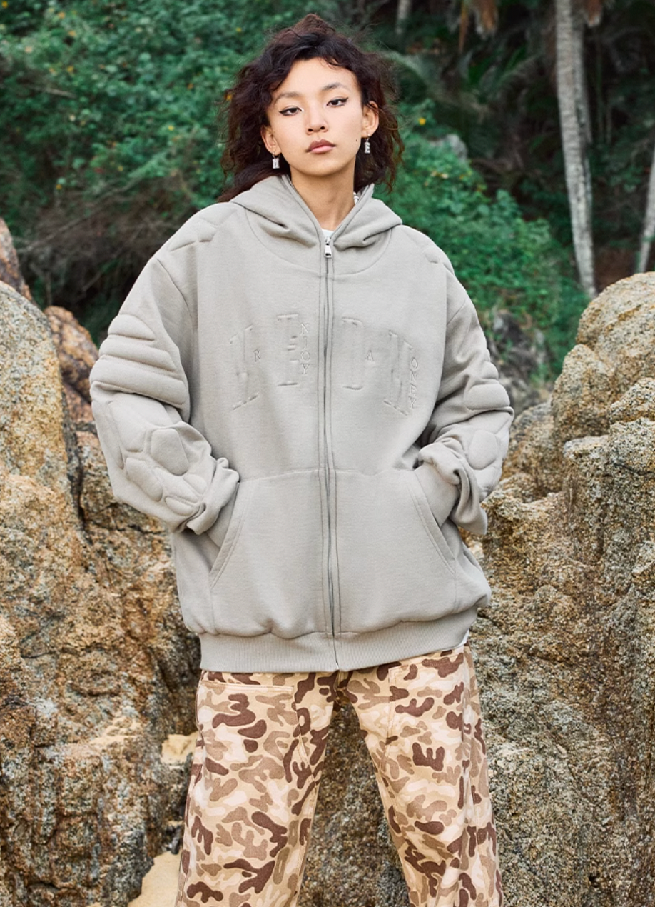 MEDM Bump Print Zipper Hoodie