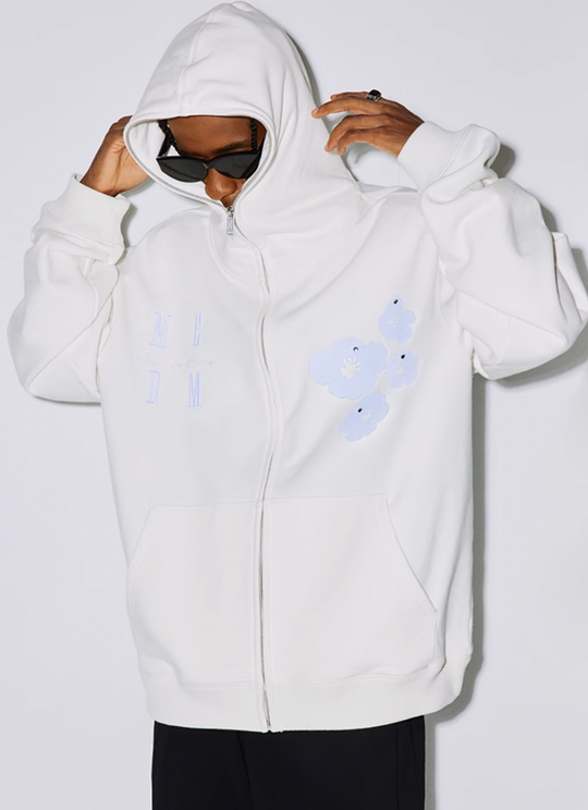 MEDM Felt Fabric Embroidered Hoodie