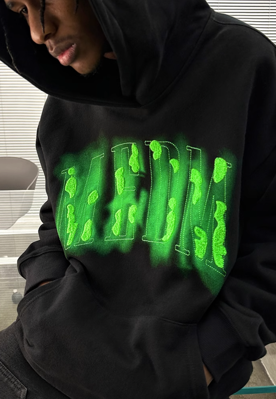 MEDM Towel Embroidery Printing Hoodie