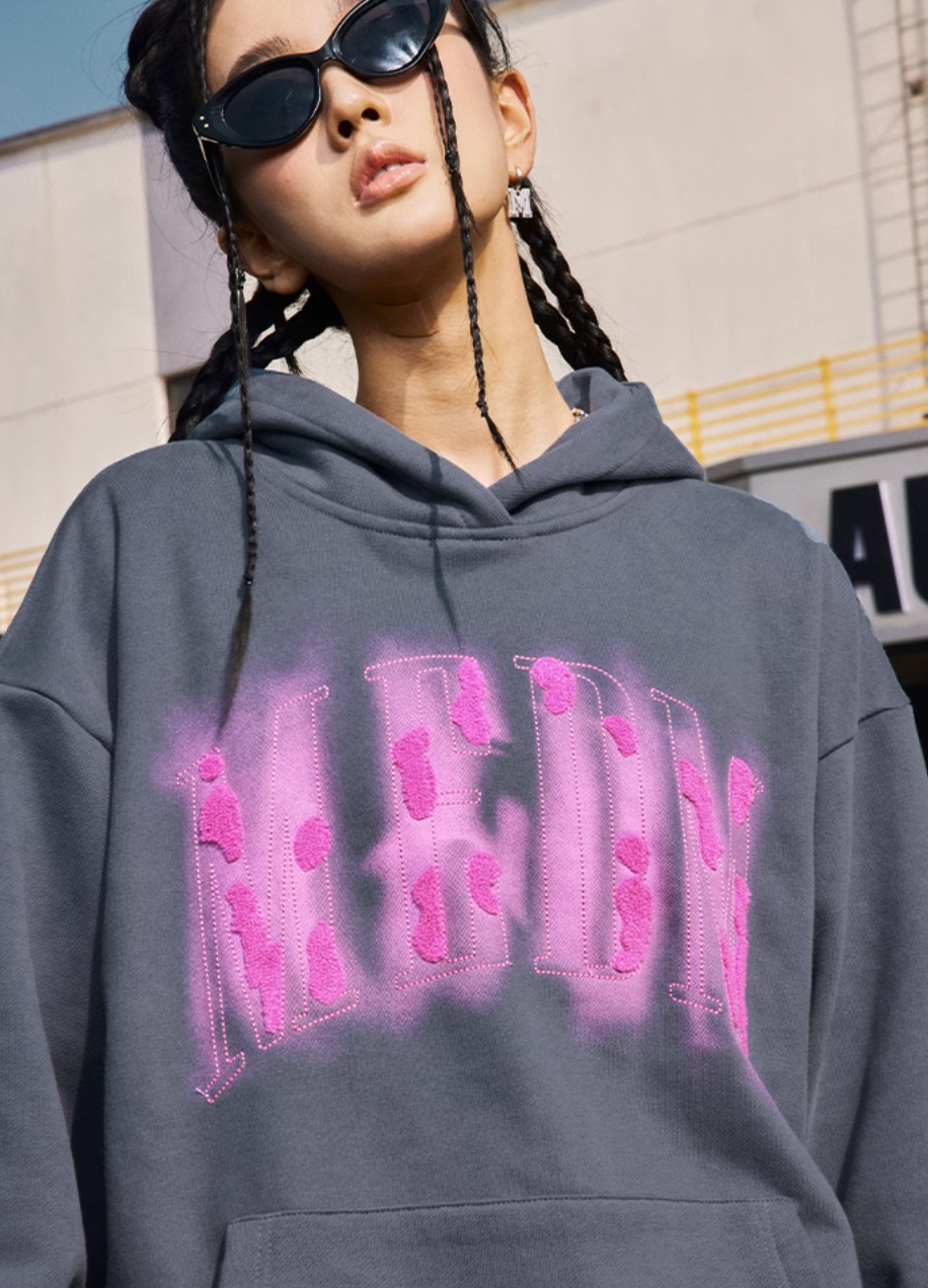 MEDM Towel Embroidery Printing Hoodie