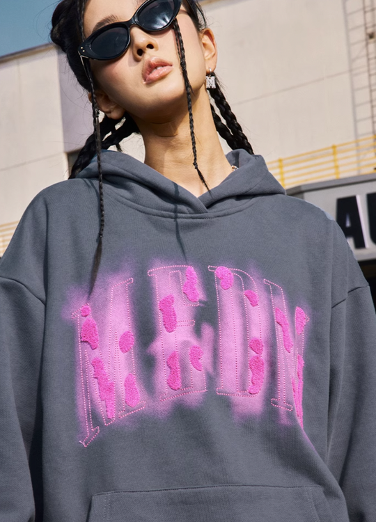 MEDM Towel Embroidery Printing Hoodie