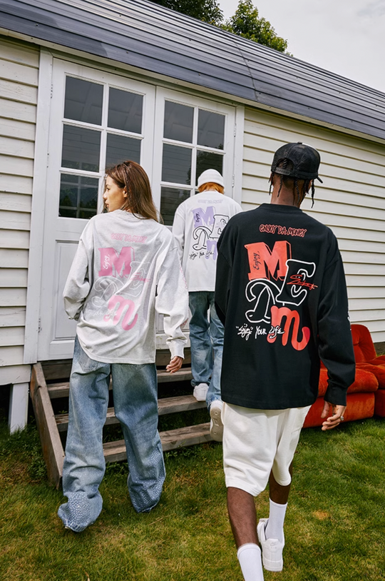 MEDM Basic Large Printed Long Sleeved Tee