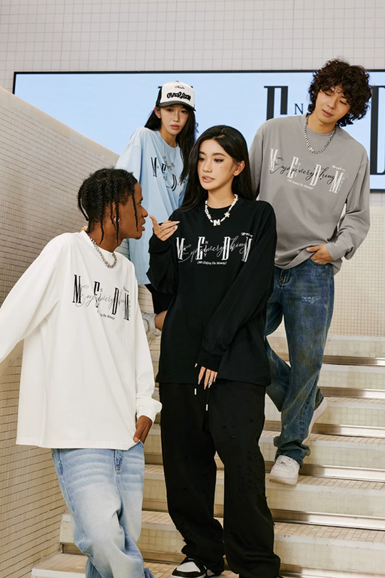 MEDM Basic Logo Printing Long Sleeved Tee