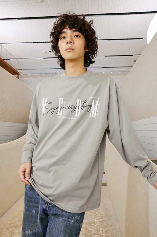 MEDM Basic Logo Printing Long Sleeved Tee