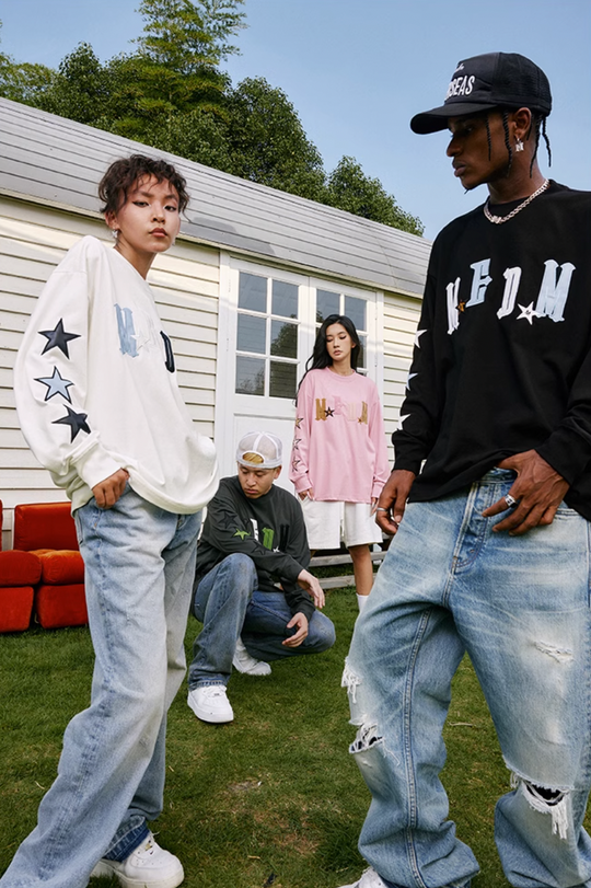 MEDM Star Embroidery Long Sleeved Tee