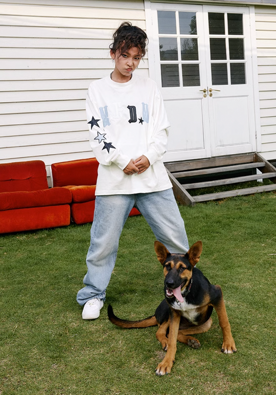 MEDM Star Embroidery Long Sleeved Tee