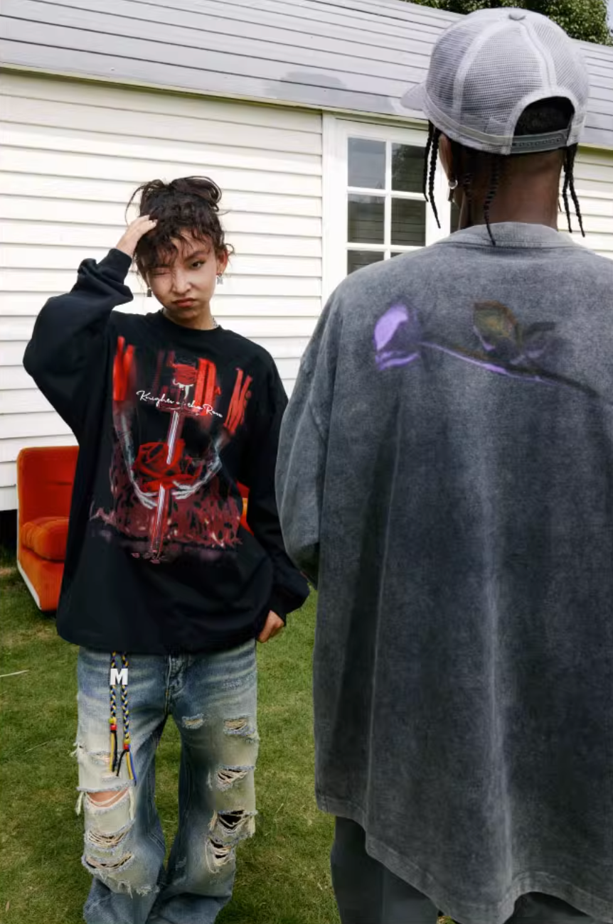 MEDM Sword & Rose Long Sleeved Tee