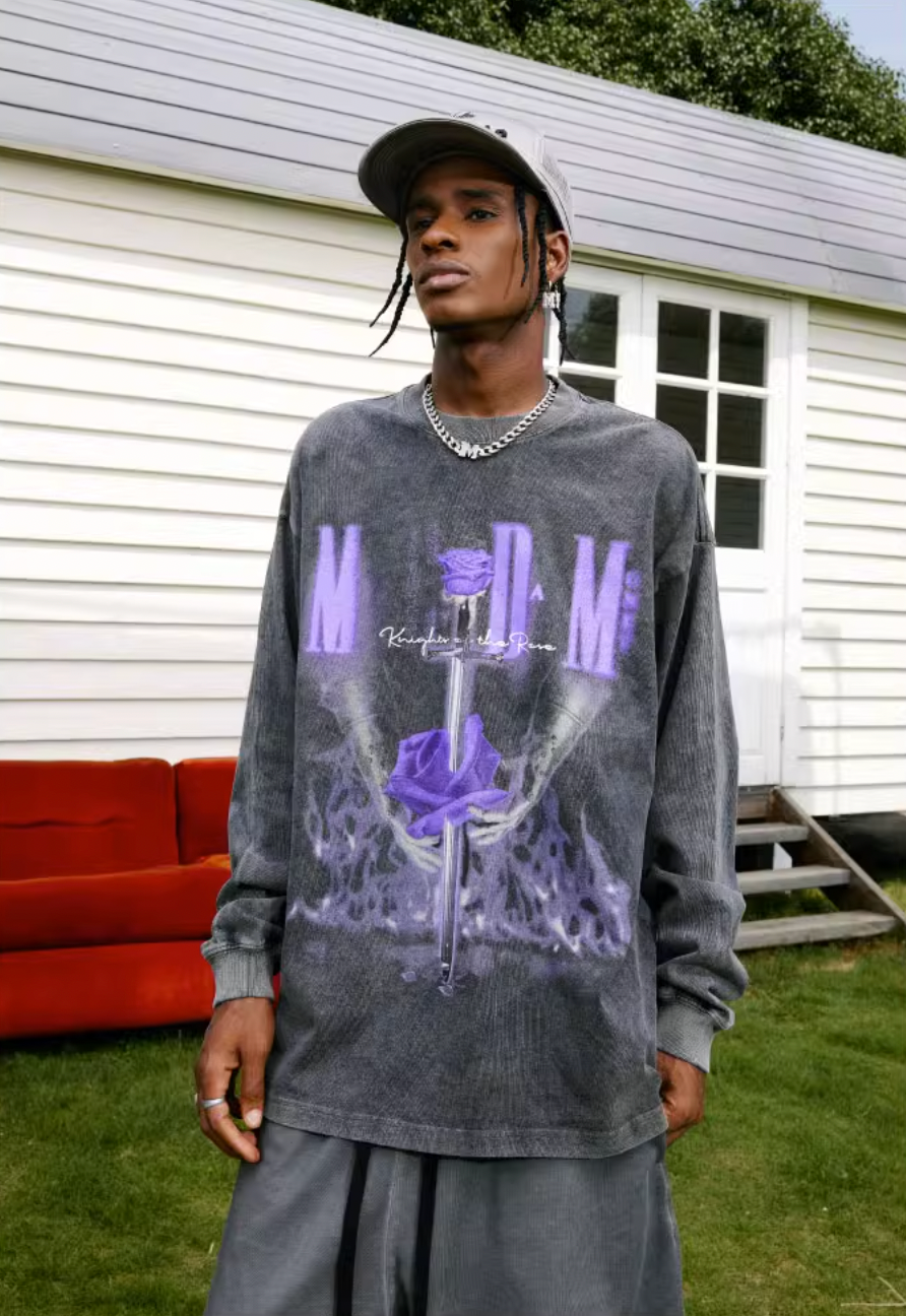 MEDM Sword & Rose Long Sleeved Tee