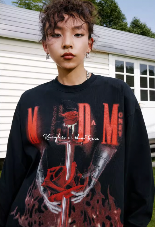 MEDM Sword & Rose Long Sleeved Tee