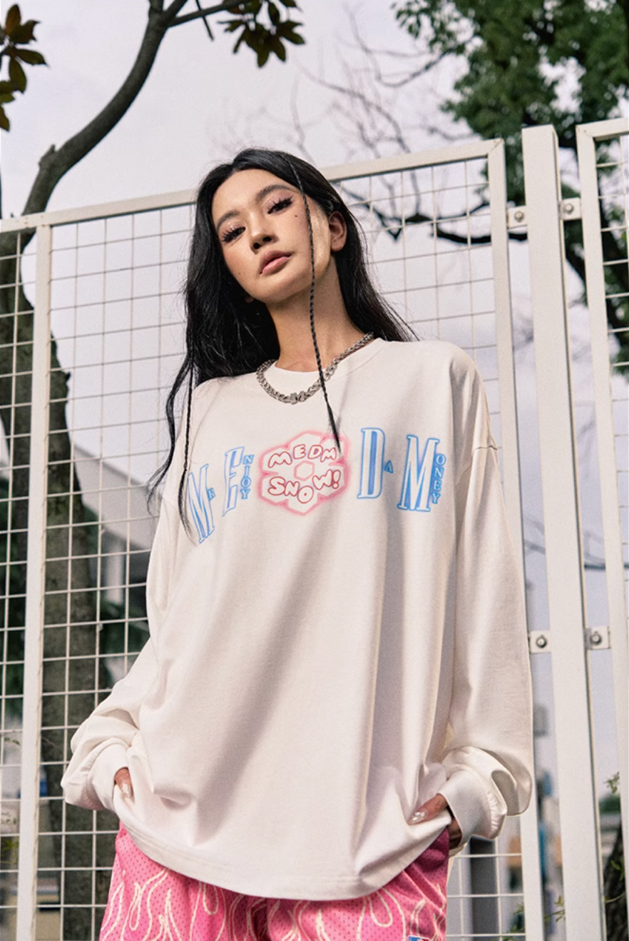MEDM Snow Logo Long Sleeved Tee