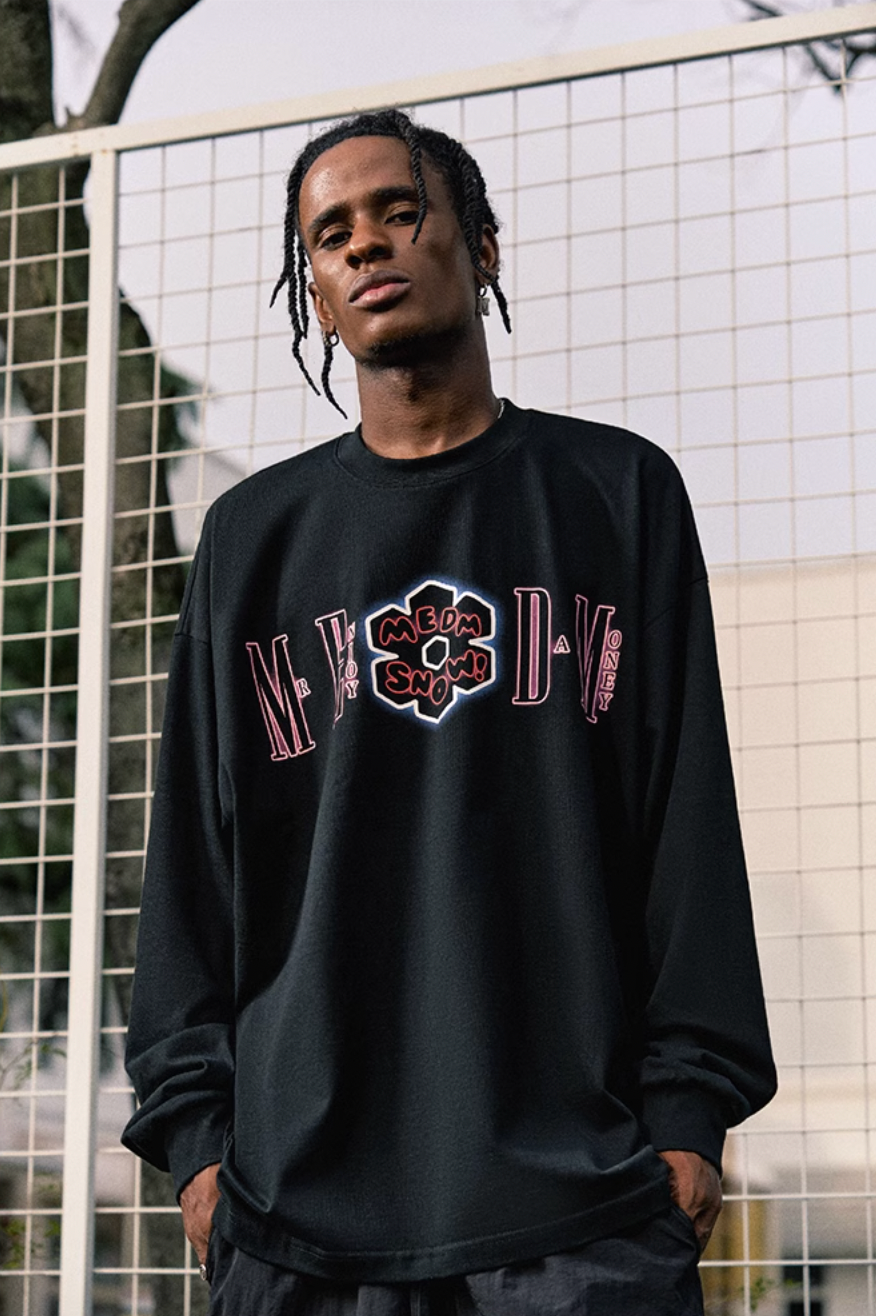 MEDM Snow Logo Long Sleeved Tee