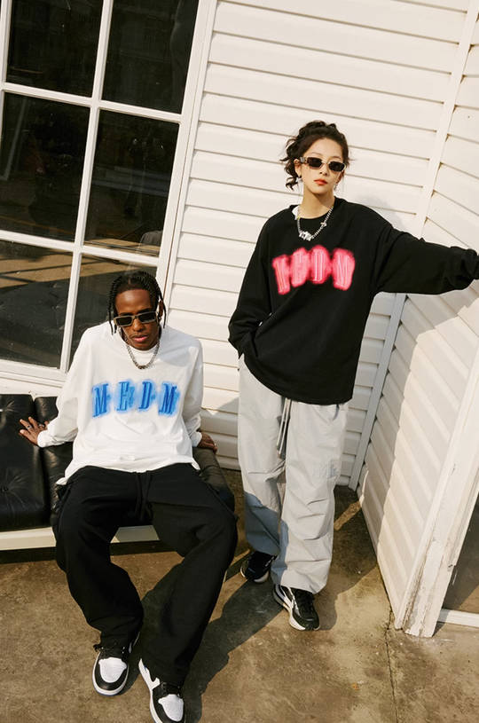 MEDM Neon Embroidery Long Sleeved Tee