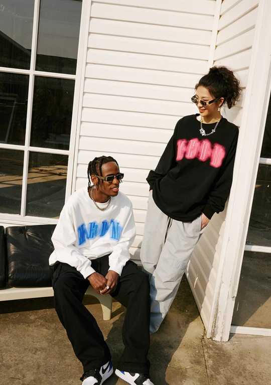 MEDM Neon Embroidery Long Sleeved Tee